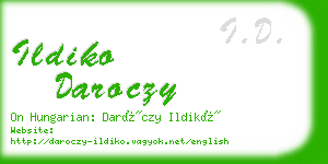 ildiko daroczy business card